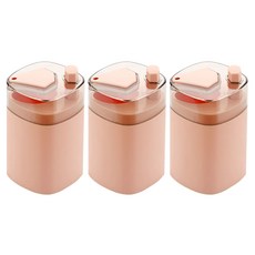 제로리빙 원터치 자동 이쑤시개통 요지 케이스 디스펜서, 핑크, 3개