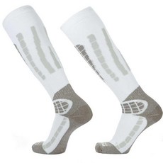 Pure Athlete 스키 양말 따뜻한 메리노 울 - 최고의 경량 얇은 스키 스노보드 양말 여성용 남성용(1쌍 - 실버/그레이 라지-XL), 1쌍 - 실버/그레이