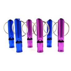 FUTURESTEPS 6팩 비상 호루라기 EDC 하이 피치 더블 튜브 생존 인명 구조 키체인 야외 캠핑 하이킹 보트 사냥 낚시 138927