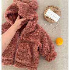 아동 키즈 털잠바 겨울 자켓 패딩 후리스 겨울점퍼 겨울잠바 키즈겨울자켓, 130cm, 핑크