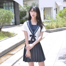 교복몰 (대여) 반팔 얼음공주 화이트 일본여고생 세라