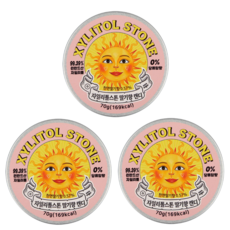 자일리톨스톤 사탕 딸기, 70g, 3개