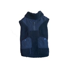 福媽寵物 狗狗羊羔絨保暖背心 - 中大型犬適用, 1個, 深藍