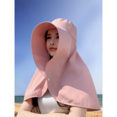 불라 자외선 차단 모자 해빛가리개 야외작업용 모자, 핑크