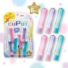 日本SONiC CUPOT 6入筆蓋 鉛筆套 止滑筆蓋 SK-8572, GP花園粉彩, GP花園粉彩, 1個