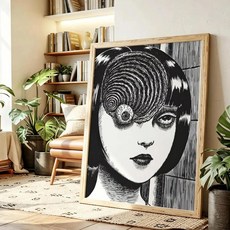 레트로 페인팅 서예 캔버스 포스터 벽 예술 미적 홈 인테리어 거실 장식, A. 15X20cmFrameless