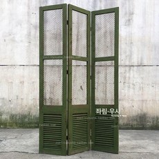 엔틱 파티션 가림막 공간분리 인테리어 가벽 칸막이 접이식 병풍, E 그린 2m 단일 패널