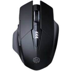 Inphicare 充電標準版金屬灰靜音六鍵滑鼠搭配精密鎖邊滑鼠墊, 【店长推荐】电量显示升级版 磨砂黑, PM7