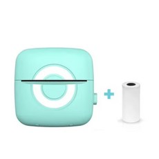 스티커 라벨 사진용 휴대용 미니 프린터 가정 사무실 학교용 포켓 사이즈 열전사 라벨러 자가, blue