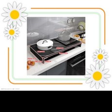 燃氣灶蓋板罩 電磁爐支架 煤氣灶蓋板架 電磁爐架 瓦斯爐蓋 廚房置物架 灶臺架 爐臺架 燃氣灶蓋板罩全封閉煤氣灶蓋板, 3面封黑理石色80*50非石材質, 1個