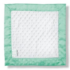 SwaddleDesigns Baby Lovie 작은 애착 담요 새틴 트림이 있는 플러시 도트 씨크리스탈 272829, 시크리스탈 트림
