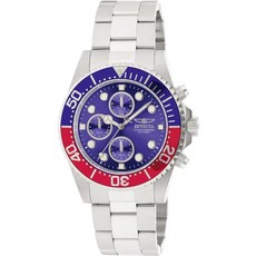 Invicta 프로 다이버 남성용 손목시계 실버 폭 43mm 스테인리스 스틸 쿼츠(모델: 1771)