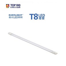 億光 T8 LED 玻璃燈管 無藍光傷害, 1個, 2尺白光一箱25支