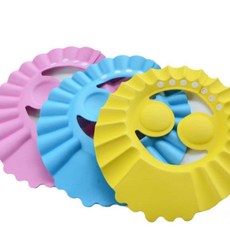 샤워캡 귀 보호 목욕 방수 가드 모자 헤어, 1개, 옐로우