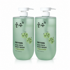 프리티스킨 제주 시카 바디워시, 2개, 1L