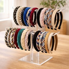 앙플러스 아크릴 머리띠 정리대 헤어밴드 거치대, 1개, 더블