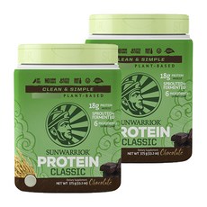 SUNWARRIOR 素食蛋白粉 巧克力風味, 2個, 375克