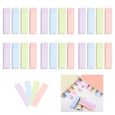 베이토리 6 패드 파스텔 탭 작은 스티커 메모 4가지 색상의 셀프 스틱 메모 패드 학교 사무실 노트북용으로 쉽게 게시할 수 3x0 7인치, 3x0.7 Inch