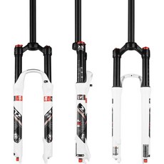 ZTZ MTB 에어 서스펜션 포크 2627529인치 산악자전거용 120mm 여행 거리 리바운드 조절 가능 QR 9mm 수동리모트 락아웃 XCAM 산악자전거 앞포크 초경량, 27.5 inch, White Manual Lockout