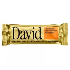 David Protein 花生醬巧克力塊風味蛋白棒 12入, 12個, 62g