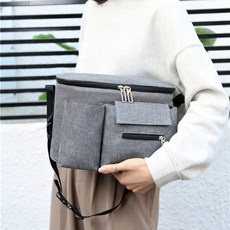 DFMEI 儲奶冰包保溫袋便攜式冷藏包媽咪背奶包保鮮便當跨境嬰兒車車掛包, 灰色