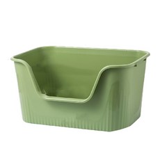 寵星球 開放式特大貓砂盆/便盆 (防噴尿/送貓砂鏟), 1個, 抹茶綠，黃色，灰色，綠色，藍色，粉色，白色