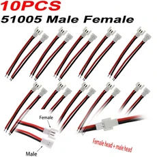 10 PCS 51005 1S Lipo 배터리 밸런스 충전기 케이블 Molex 남성 여성 플러그 2.0mm 피치 RC 모델 실내 드론, 02 10pairs 51005