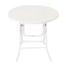 지오리빙 플라스틱 테이블 원형, 화이트