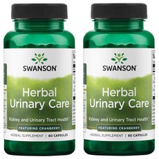 스완슨 허벌 유리너리 케어 60캡슐 X 2통 Swanson Herbal Urinary, 60정
