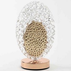 탁상 조명 크리스탈 LED, 골드, 본품+충전선