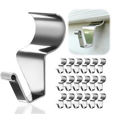 Aminigram 18팩 비닐 사이딩 후크 행거 실외에 걸 수 있는 후크 물건을 구멍 없는 클립 사이딩용 튼튼한 스테인리스 스틸 장식 126474, 18