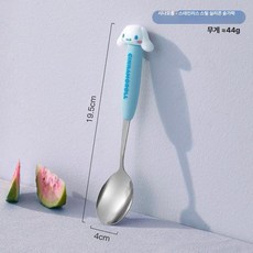 스테인리스 귀여운 식기 세트 고급형 소스 스푼 포크, 스푼 [빅이어독], 1개, 기본 색상