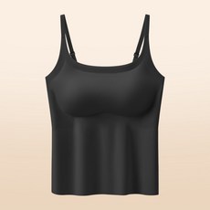 無痕吊帶背心 女 內搭帶胸墊 一體式 大碼胖mm 打底上衣 夏