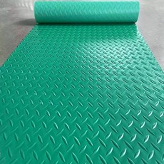 PVC 바닥 매트 미끄럼방지 고무 깔판 작업장 공장 바닥매트, 그린 헤링본 1.2m 폭