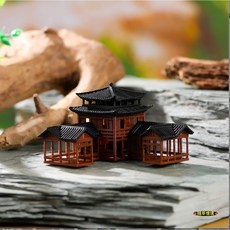 隨草憶境 古建築模型, 1個, 無支架款（小号6*6cm高4CM）