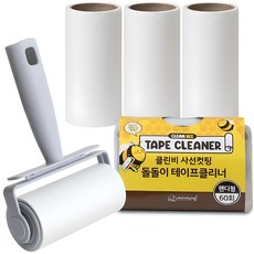 네이쳐리빙 클린비 사선컷팅 테이프 클리너 핸디형 본품 + 리필 4개 + 거치대, 1세트