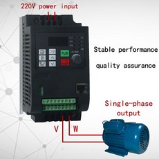 VFD 단상 입력 속도 출력 변환기 주파수 2KW 가변 드라이브 인버터 220V, 0.75(1HP), 1개