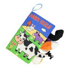 尾巴書嬰幼兒布書 五感觸覺啟蒙動物認知玩具, 不適用, I現貨I 農場