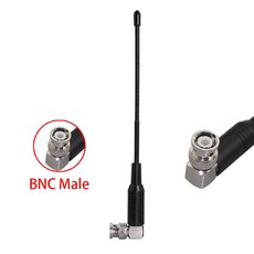 400 900Mhz 8dbi 소프트 휩 수신기 TNC 수 커넥터가 있는 무선 마이크 안테나용 UHF 안테나 BNC 수 마이크 시스템, 1PCS BNC male, 2) 1PCS BNC male, 1개