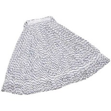 Rubbermaid Commercial Web 발 수축 없는 습식 대걸레 미디엄 2.5cm1인치 그린 헤드밴드 화이트 튼튼한 산업용 습식 대걸레 바닥 청소용 사무실/학, 웹 풋 (4겹)