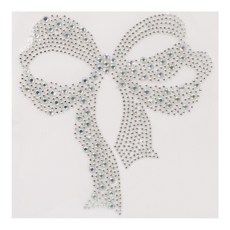 아클라 핫픽스 모티브 디자인 의류부자재 스톤 큐빅 크리스탈_, 12. 실버리본, 1개