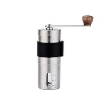 咖啡叔叔 不鏽鋼手搖磨豆機，粗細可調，咖啡研磨器, 1個, 不鏽鋼