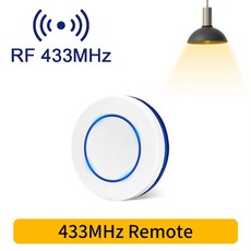 RF 433HMz 리모컨 스위치 미니 리시버 안전 스위치 모듈 110V 220V 가정용 LED 램프 전구 무선 원형 버튼, 06 1xRC