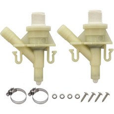 2개 세트 RV 화장실 물 밸브 385314349 누수 및 동파 방지용 페달 플러시 화장실용 캠퍼 트레일러 보트, 385311641