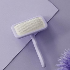 큐트스마트 반려동물 곡선형 쿠션 브러쉬 스몰, 1개, 퍼플