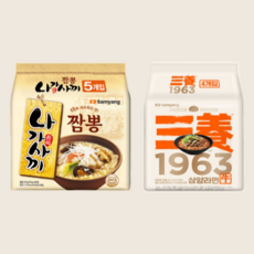 삼양 삼양라면 나가사끼짬뽕 봉지라면 간편조리 야식, 4팩