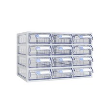 모아이샵 스마트 정리함 투명수납함 12칸, 스마트 수납함 12칸, 1개