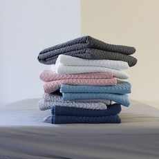 푸른자리 정온침장 피그먼트 워싱 오가닉 순면 듀엣 슈퍼싱글 퀸 침대패드 단품, 차콜