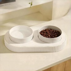 고양이 보온 물그릇 얼지않는 애견 퓨어 따뜻한 실외견, 가열 없음, 1개, 화이트 허큘리스 더블 그릇 싱글 그릇 가열