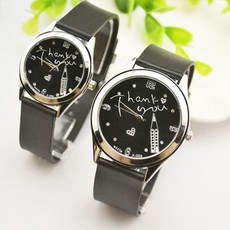 Thank you 커플시계-여성블랙OC